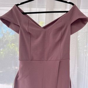 Dusty rose long full length dress for formal semi-formal occasions